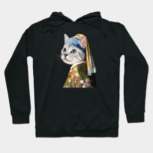 Kitty without a pearl earring Hoodie